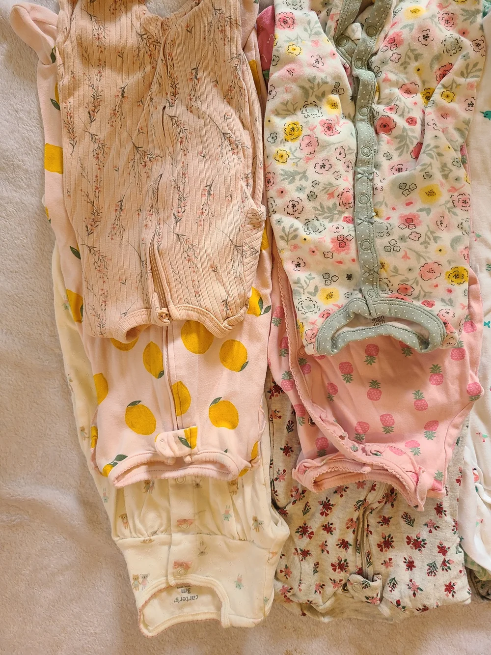 12pc Baby Girl Pajamas- 3 Months